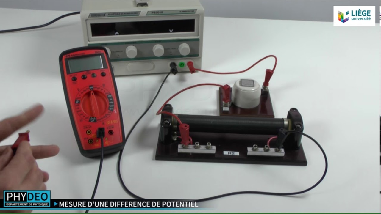 Mesure d'une différence de potentiel.
