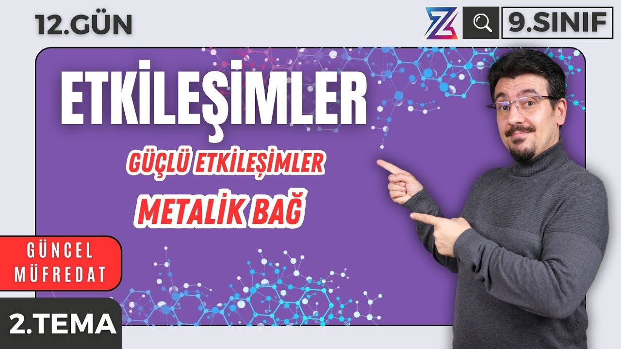 Metalik bağ + PDF 📌 9. SINIF KİMYA YENİ MÜFREDAT 2025 📌2. TEMA GÜN 12