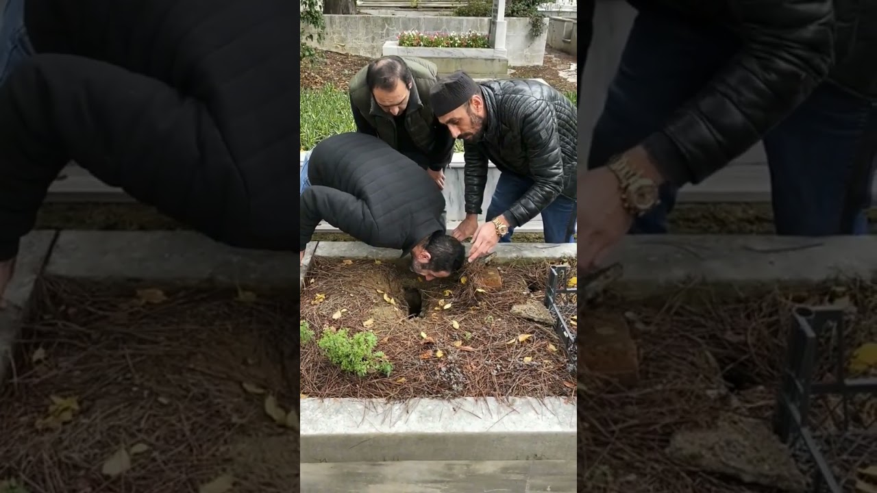 mezar delinmiş kemikler ortada umarım el atarlar