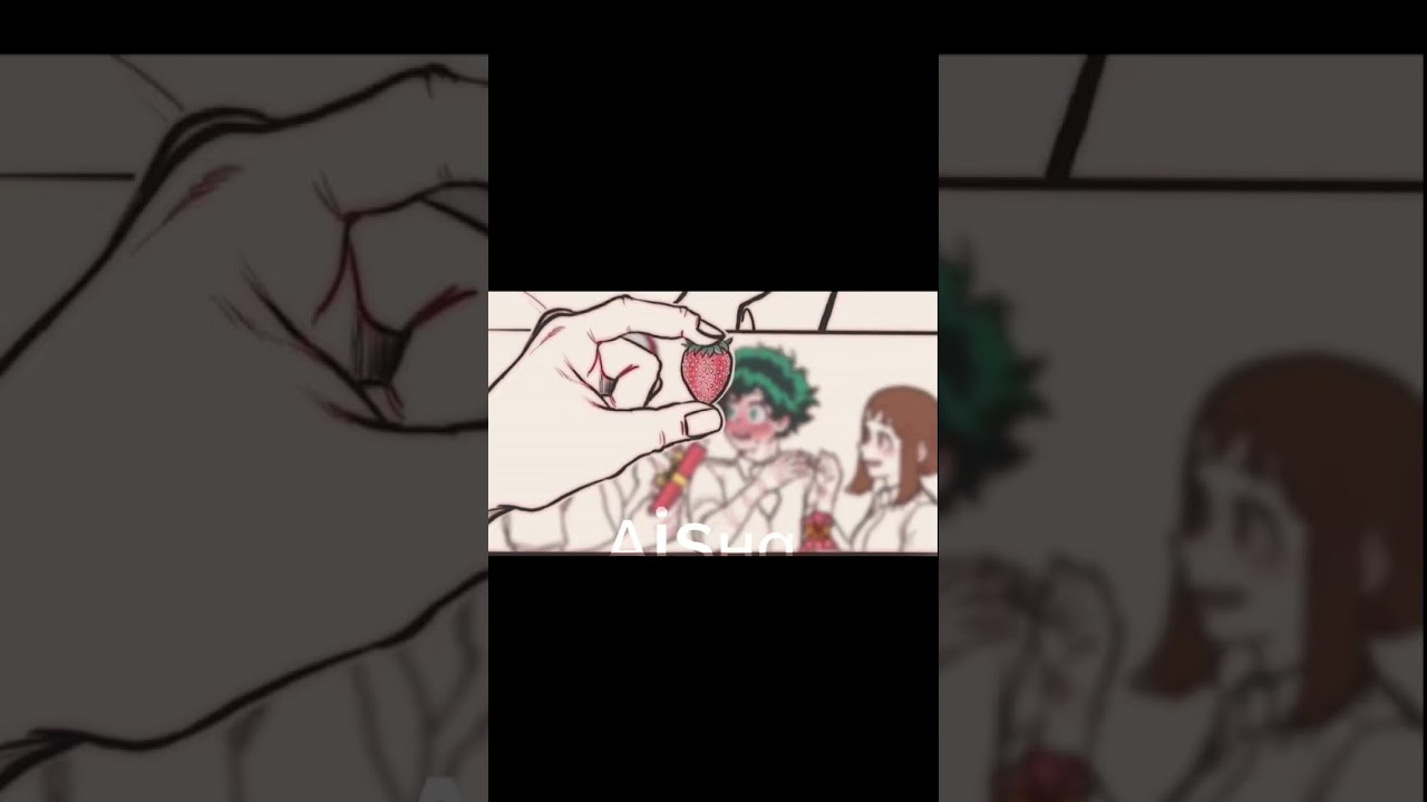 #mha #deku #baku #izukumidoriya #katsuki bakugou so cute Izuku Strawberry.. 😭✨💥🥦🍓💚🧡🤭