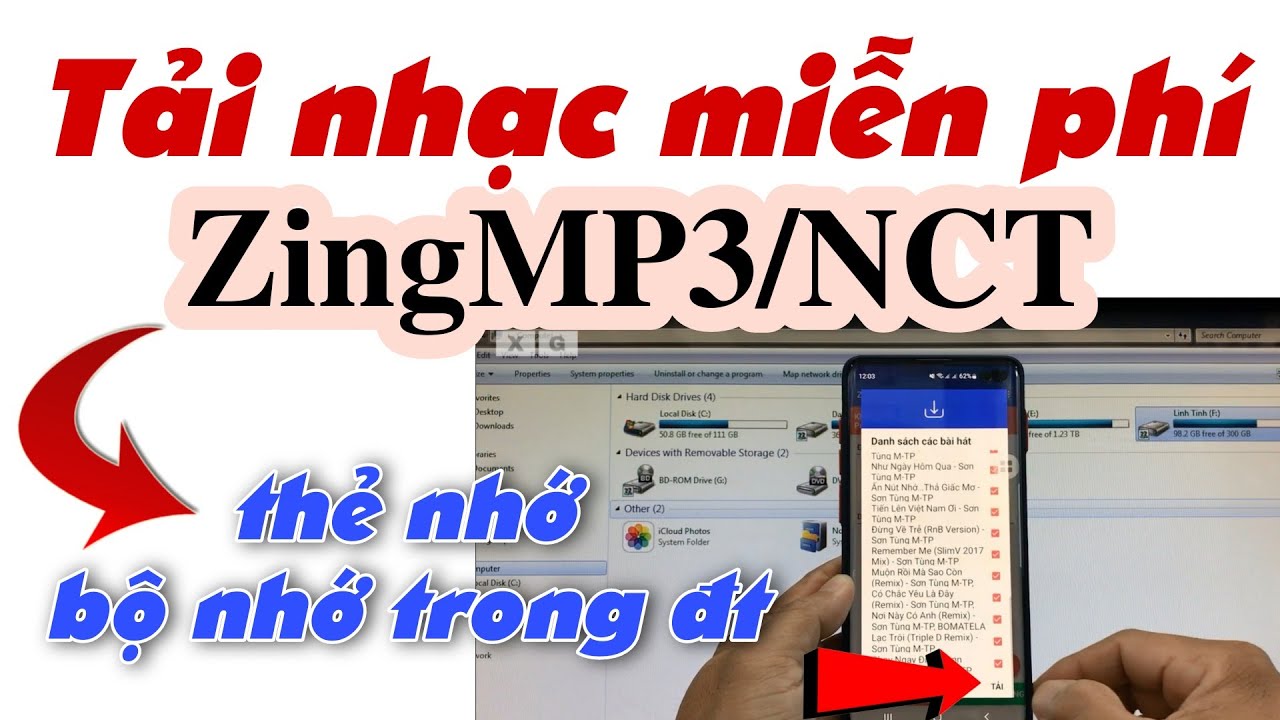 [Mới] Cách tải Nhạc Miễn Phí từ ứng dụng Zing MP3, NhacCuaTui về bộ nhớ Điện Thoại #mobilexG