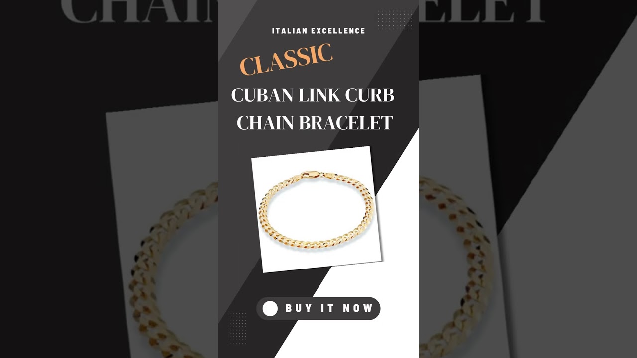 Miabella 18K Gold Over Sterling Silver Italian 5mm Solid Diamond-Cut Cuban Link Curb Chain Bracelet