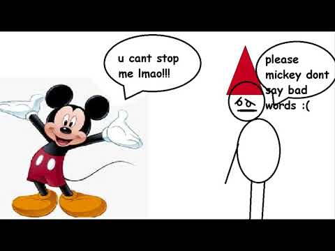 michey mouse says bad words