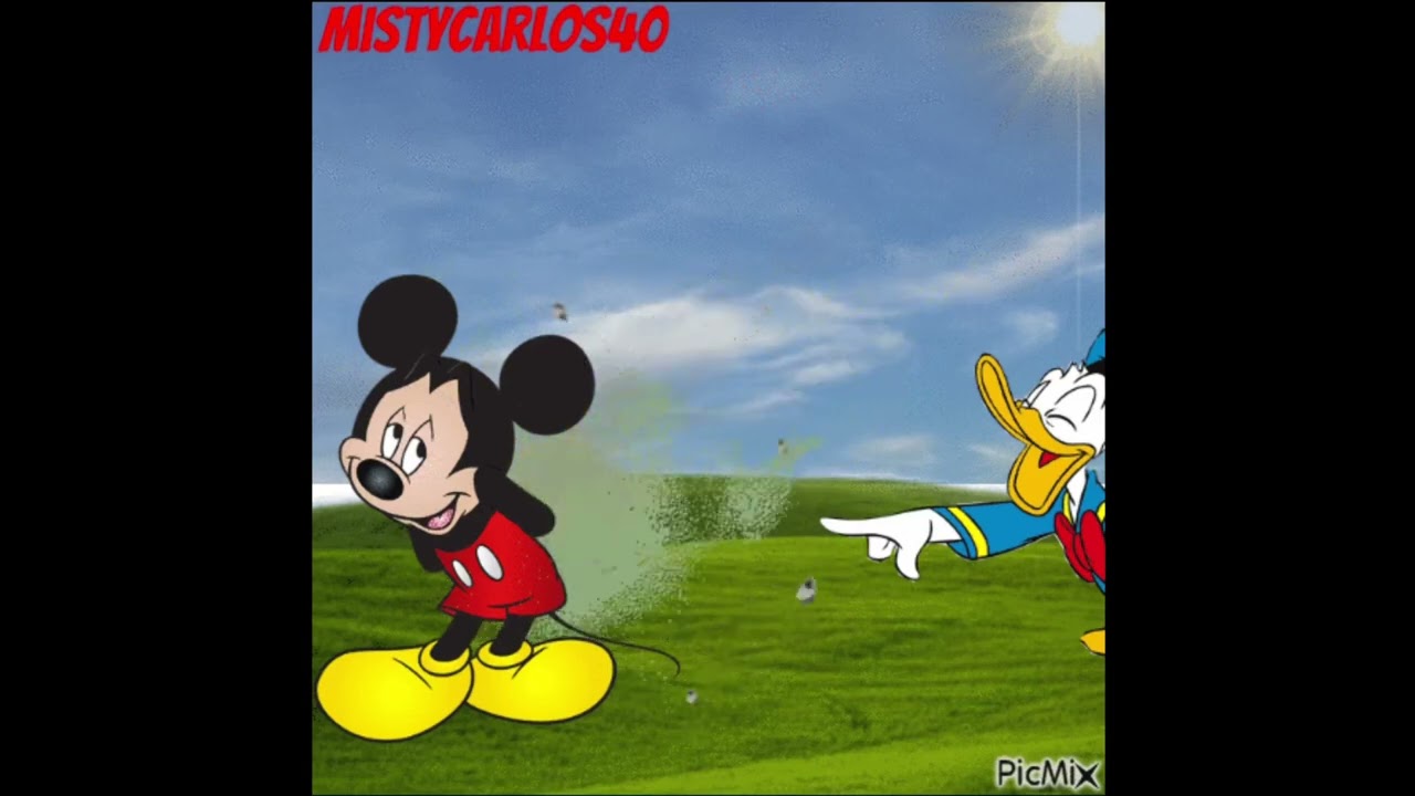 Mickey Mouse Farting Near WinXP Wallpaper.