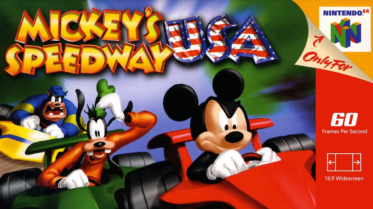 Mickey's Speedway USA All Courses Widescreen 60FPS