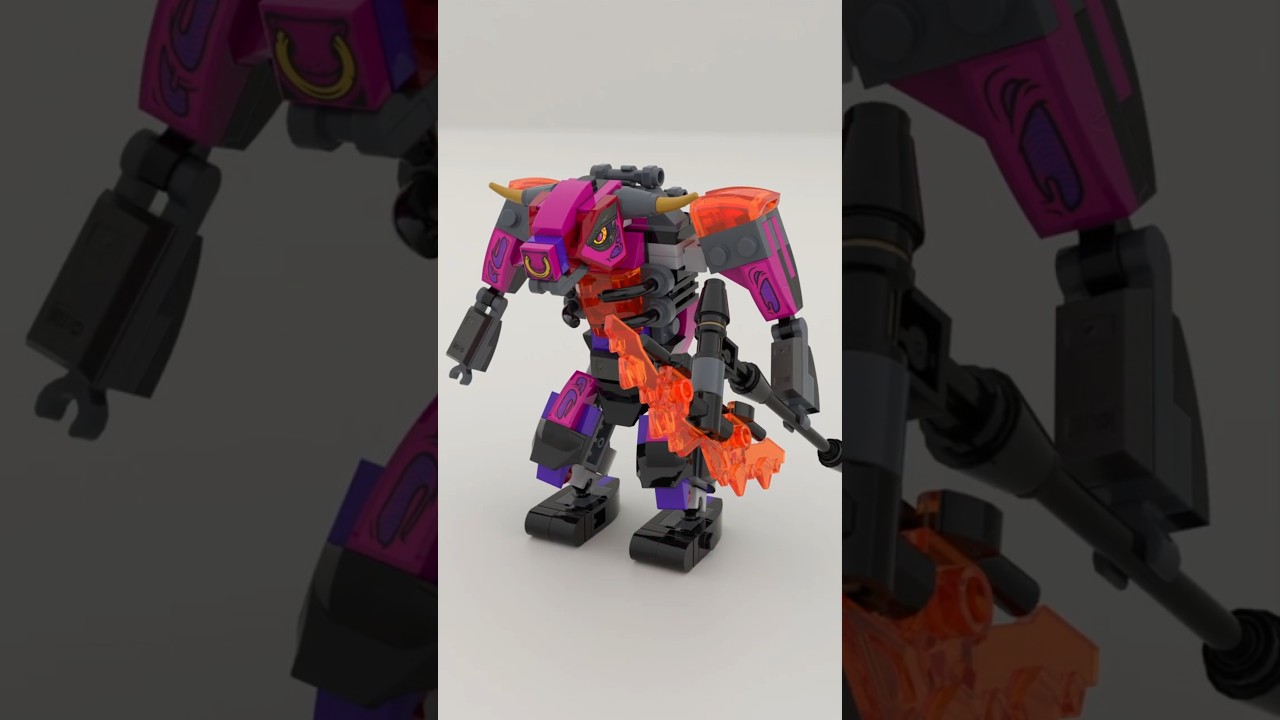 Micro LEGO Demon Bull King Satisfying Speed Build #lego #legomecha #legomech