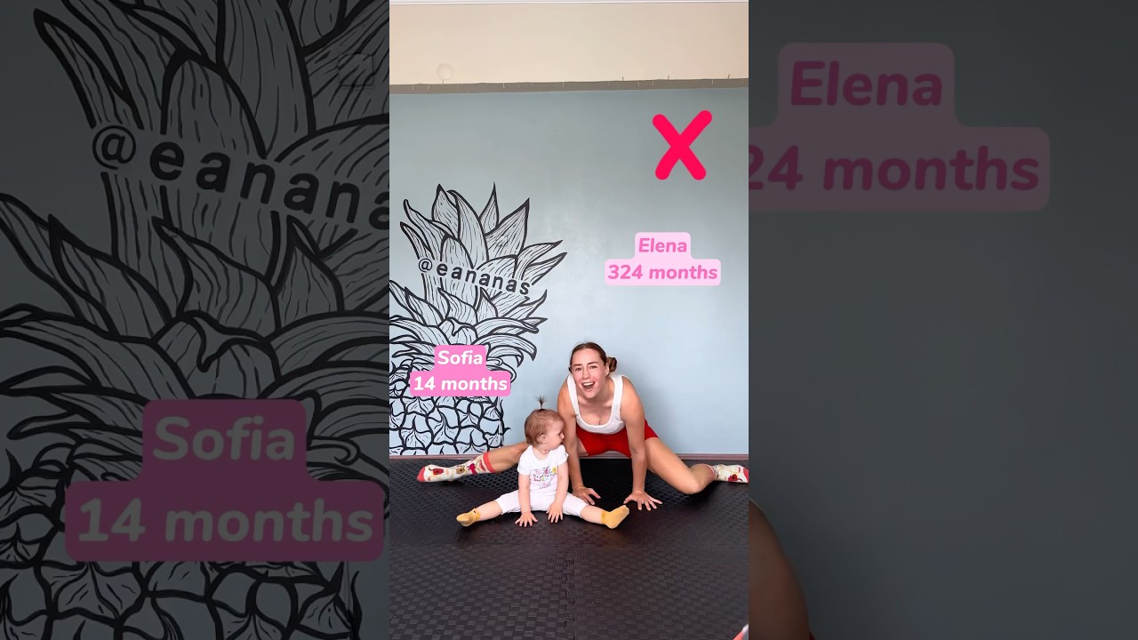 Middle Split with ma sister 😍💕 #easy #howto #tutorial #splits #gymnast