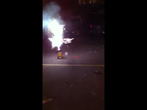 Miki lights the explody thing
