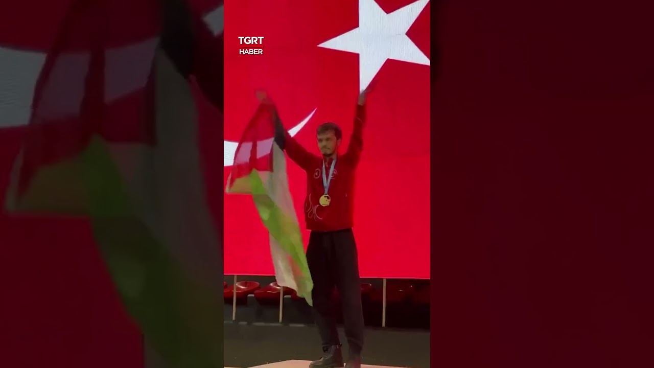 Milli Sporcumuz Şampiyonluk Kürsüsünde Filistin Bayrağı Açtı #shorts