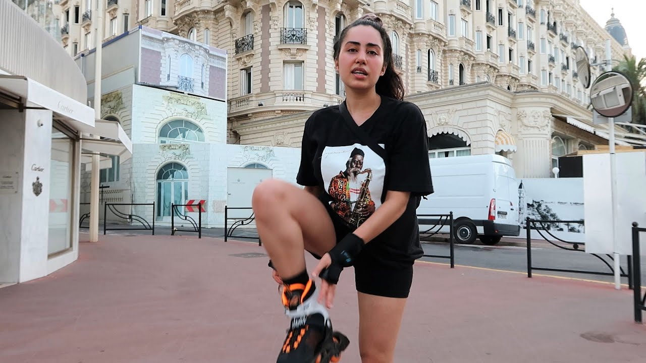 MILO MIRIAM ROLLERBLADING IN CANNES, FRANCE