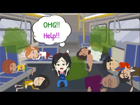 Mina Farts on the Bus - Animated Story - Mina English - Normal English - improve English