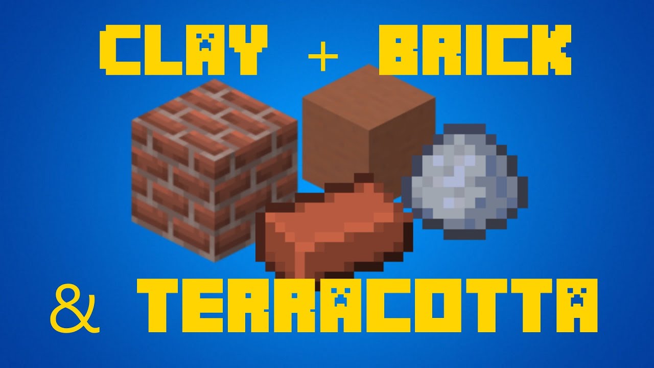 Minecraft - Crafting Recipes - Clay + Brick & Terracotta