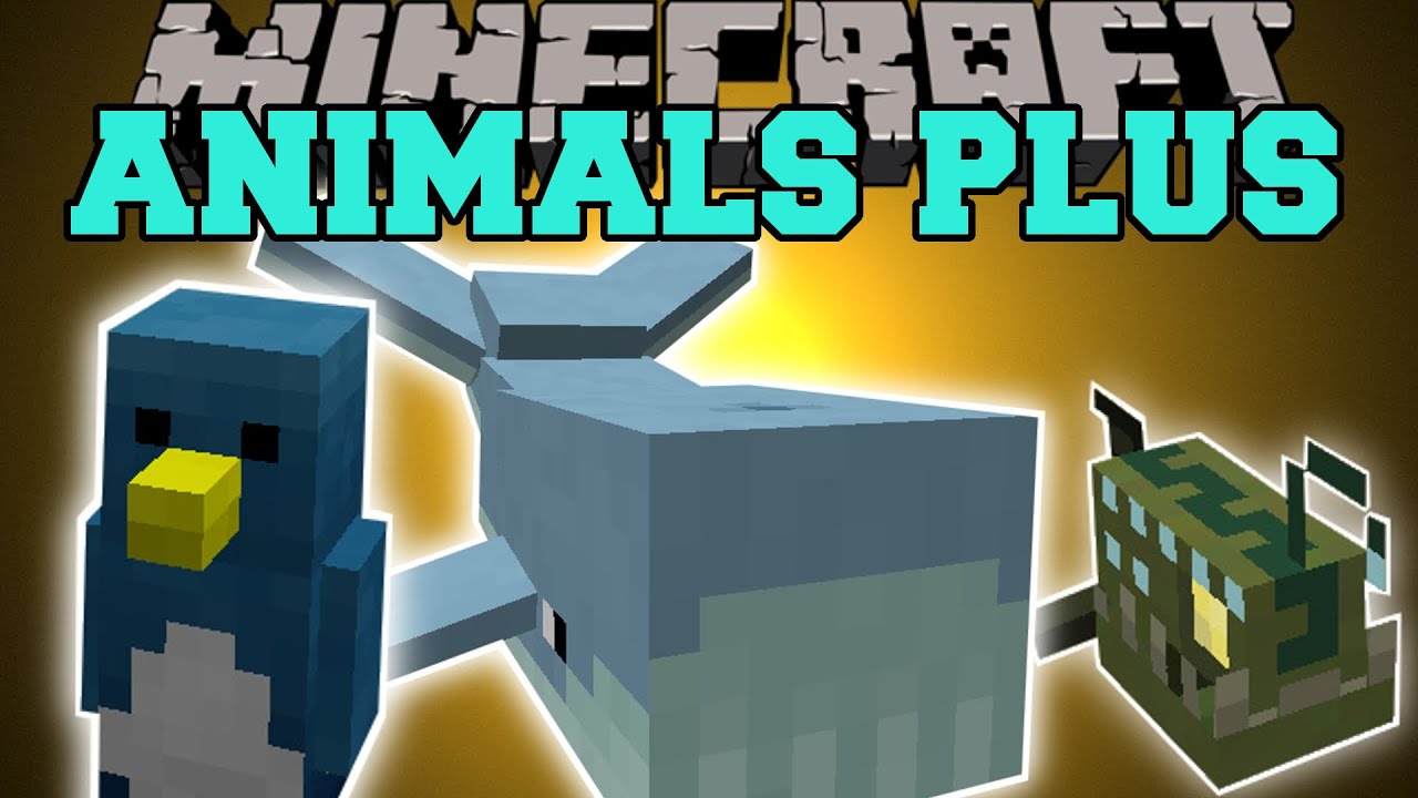 Minecraft: ANIMALS PLUS (KILLER SHARKS, POISONOUS SNAKES, PIRANHAS, & MORE!) Mod Showcase