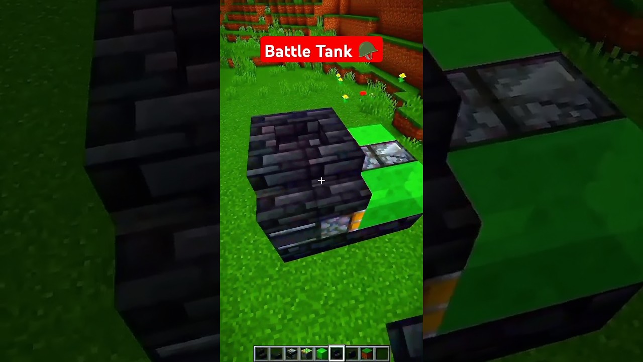 Minecraft Battle Tank 🪖 #minecraft #tutorial #shorts