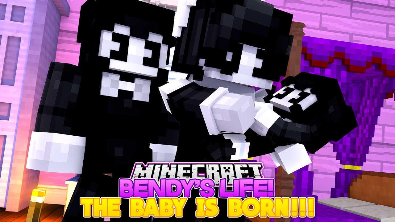 Minecraft BENDY'S LIFE #10-BENDY AND ALICE ANGEL HAVE A BABY!!!- Baby Leah Minecraft Adventures!