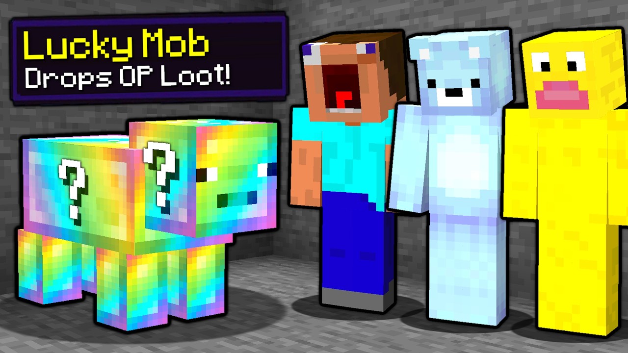 Minecraft, But EVERY MOB is LUCKY...