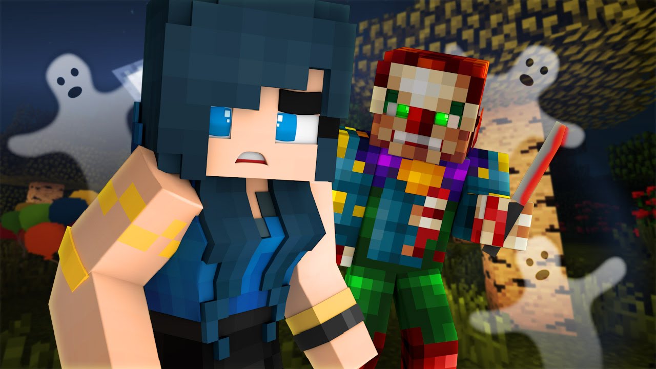 Minecraft Camping  - WE FIND A CREEPY CLOWN!? (Minecraft Roleplay) #2