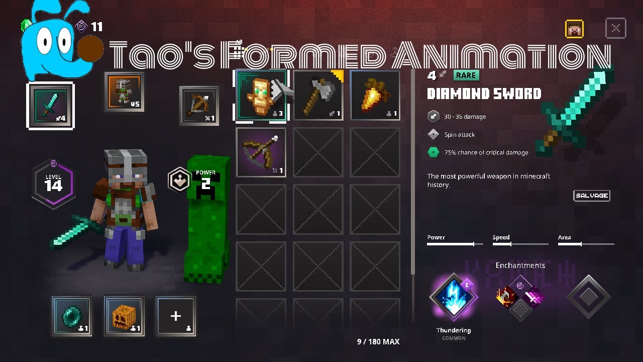 Minecraft: Dungeons inventory menu blooper #5 {Mine imator animation}