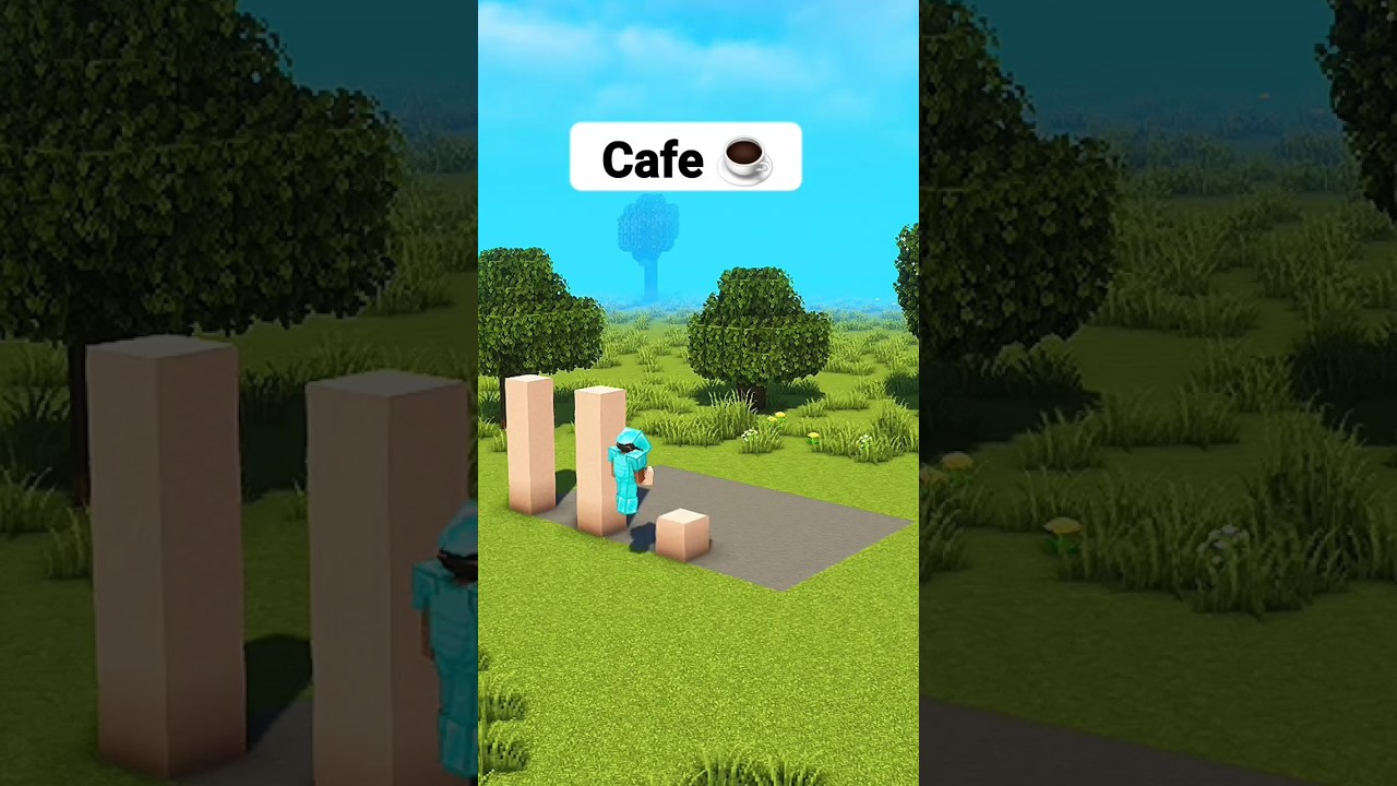 Minecraft Easy Cafe ☕ Tutorial #shorts