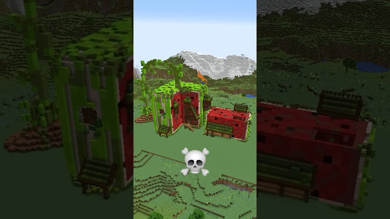 Minecraft Fruit Build Battle - Noob vs Pro vs Hacker vs God #shorts #minecraft