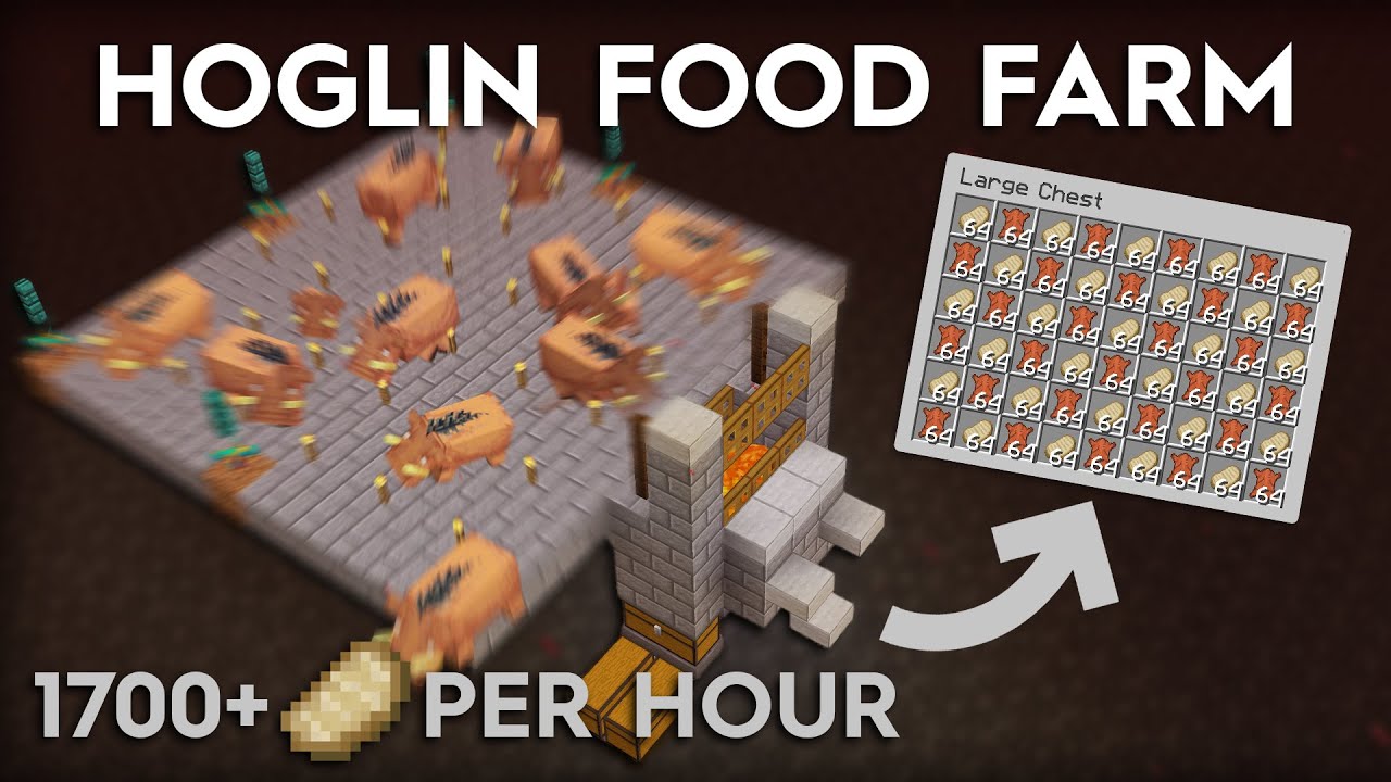 Minecraft Hoglin Food and Leather Farm - Super Easy - 1.20+
