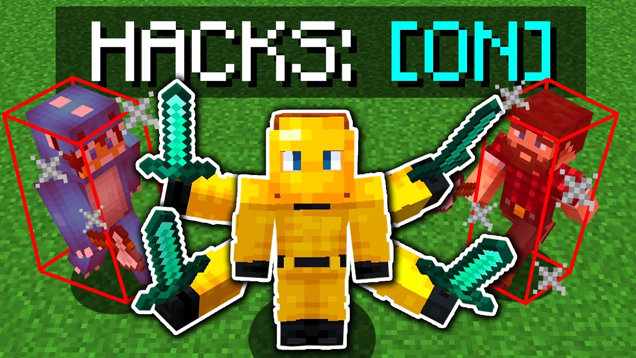 Minecraft Manhunt, but I Secretly used a HACKED CLIENT