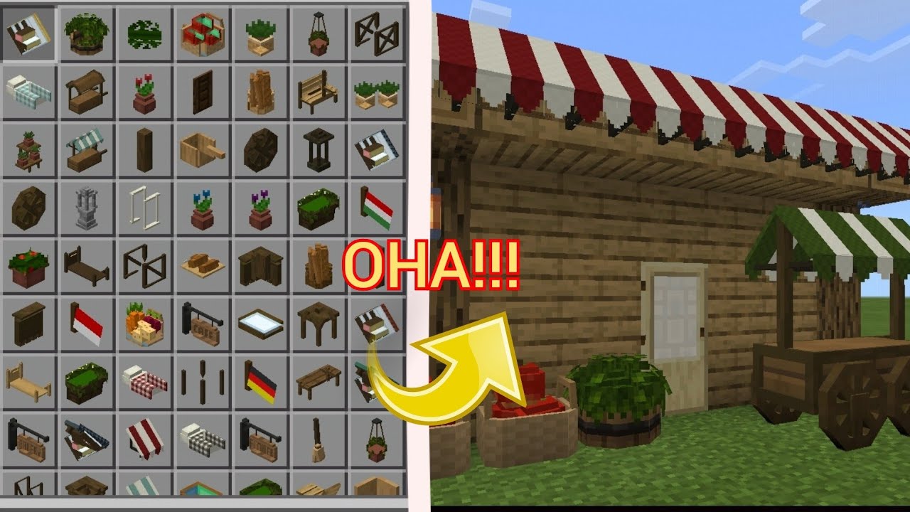 Minecraft PE | En gelişmiş ev eşyaları modu | İndirme linki+ Nasıl indirilir | Anlatım