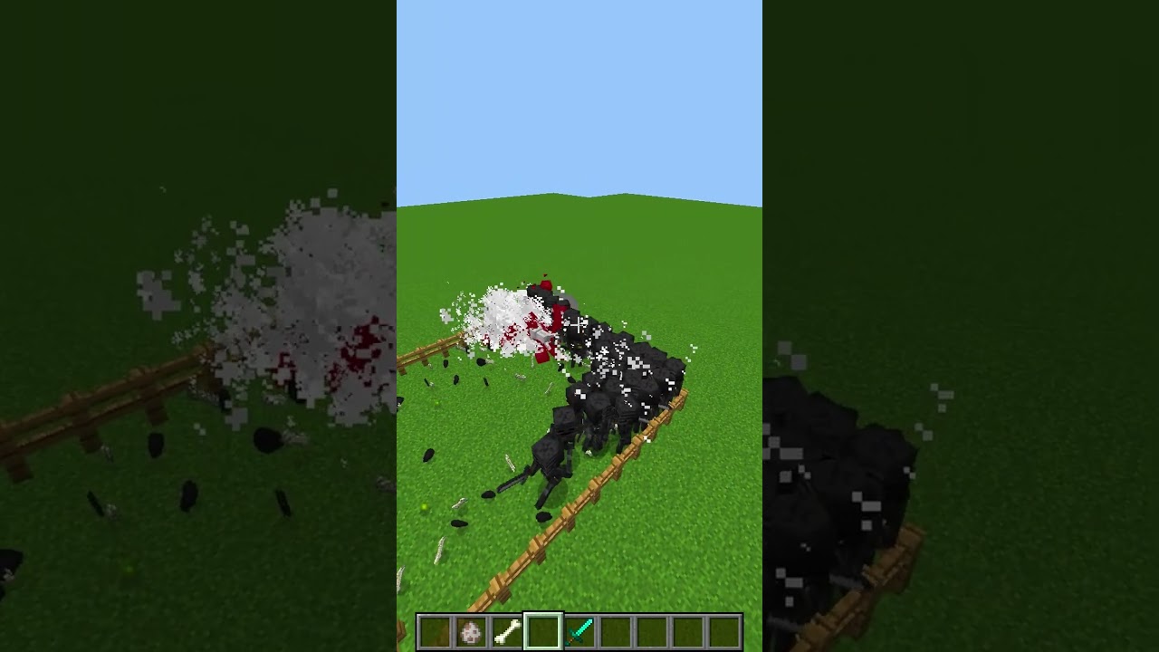 Minecraft: Super Dog vs 100 Wither Skeleton #Shorts