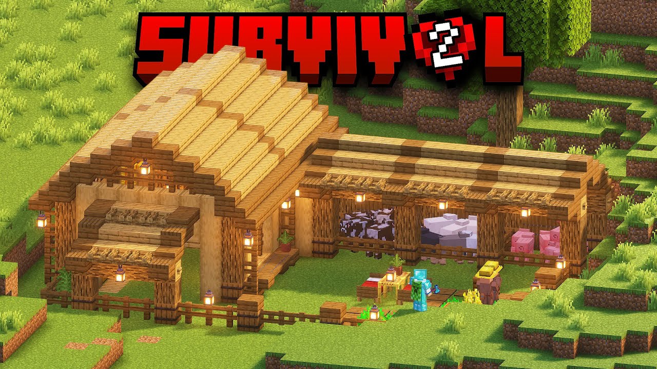 Minecraft Survival'da Bu Ahır 15 MİLYON HAYVAN Alabiliyor...