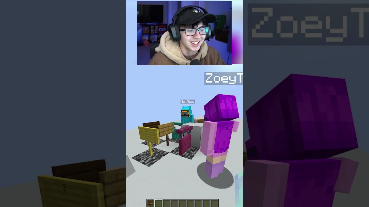 Minecraft Telepathy TEAM REVERSE🔮Cash Nico Shady Zoey #minecraft #shorts #minecraftshorts