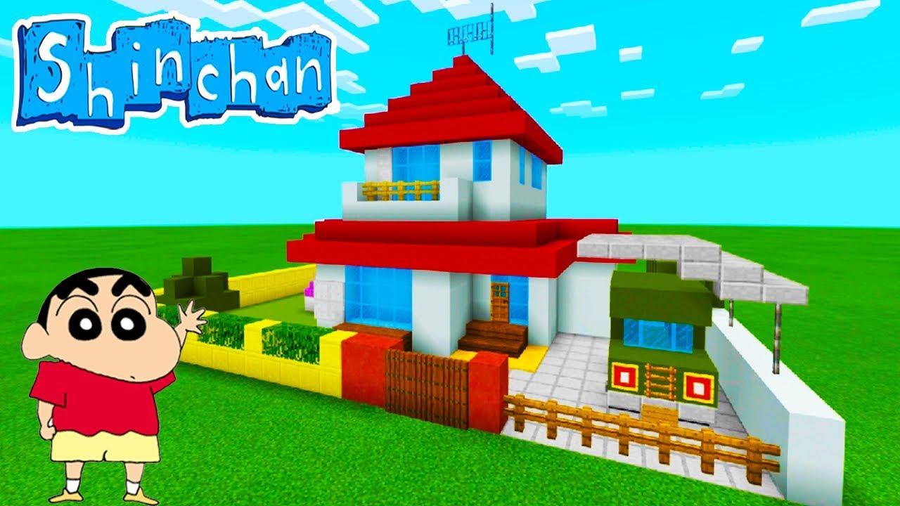 Minecraft Tutorial: How To Make Shin Chans House 