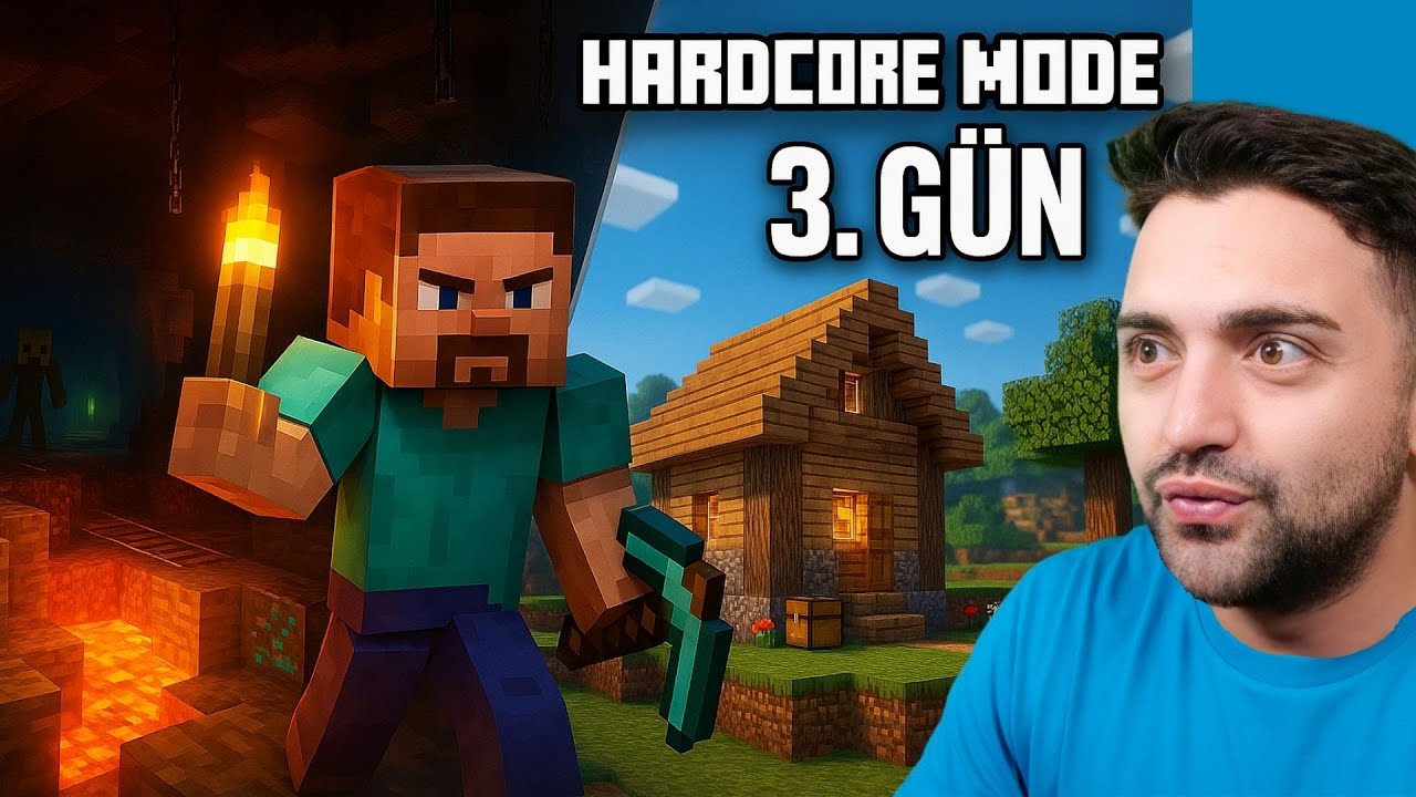 MINECRAFT'DA MADENE İNERİYORUZ ! GÜN 3 ( HARDCORE MODE )