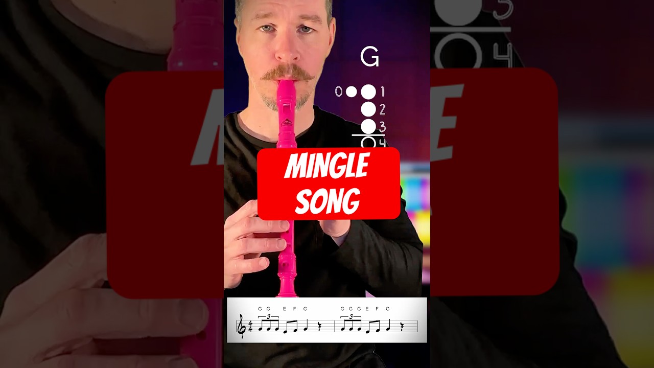 Mingle Song Squid Game Round and Round Recorder Tutorial #recorder #tutorial #squidgame