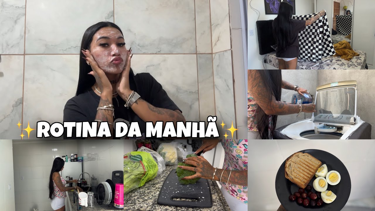 MINHA ROTINA DA MANHÃ EM UM DIA COMUM