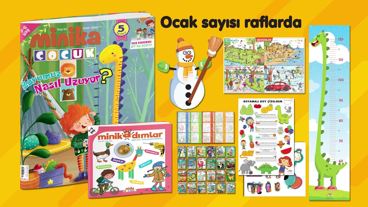 minikaÇOCUK Ocak 2022 sayısı... Boyumuz Nasıl Uzar?