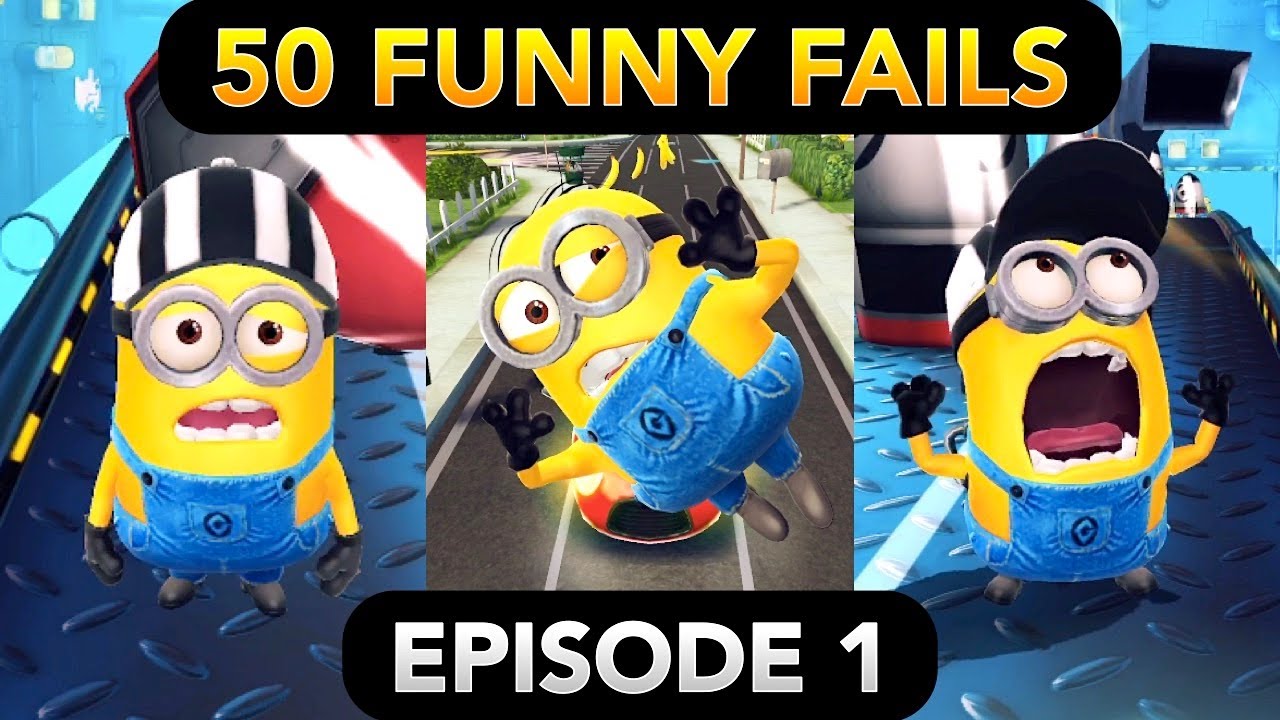 Minion Rush 50 FUNNY FAILS (Episode 1) | Gru's Lab, Residential Area