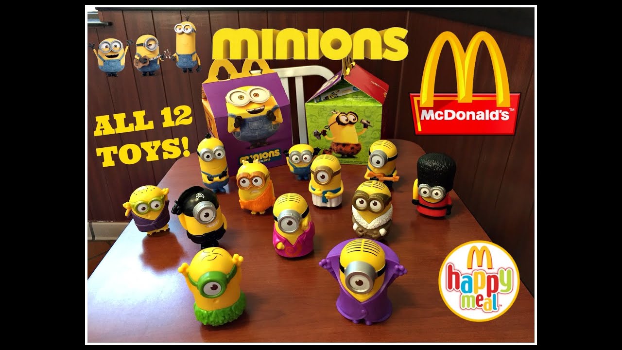 MINIONS Movie MCDONALDS Happy Meal Toys July 2015! All 12!!!