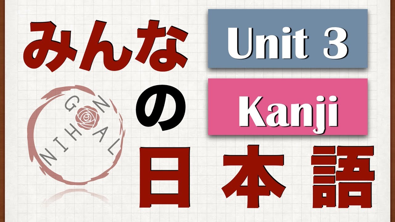 Minna No Nihongo Unit 3 Kanji