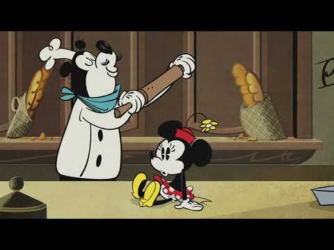 Minnie flattened - A Mickey Mouse Cartoon - Flattened girl