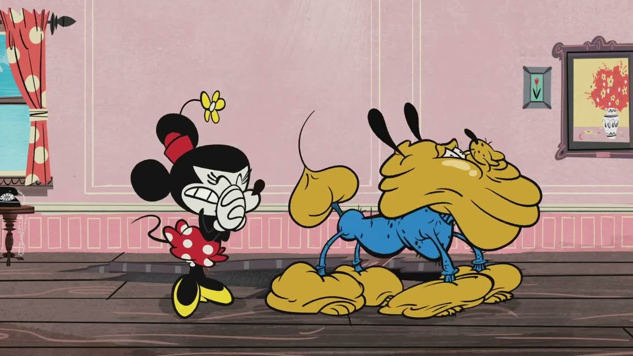 Minnie flattened #2 - A Mickey Mouse Cartoon - Flattened girl