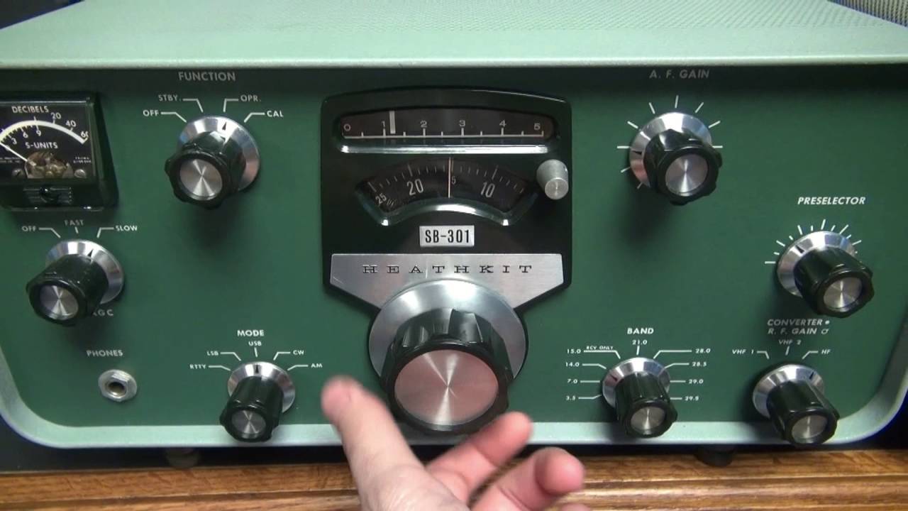 Minty Heathkit SB-301 Tube Ham band kit Receiver demo by D-lab
