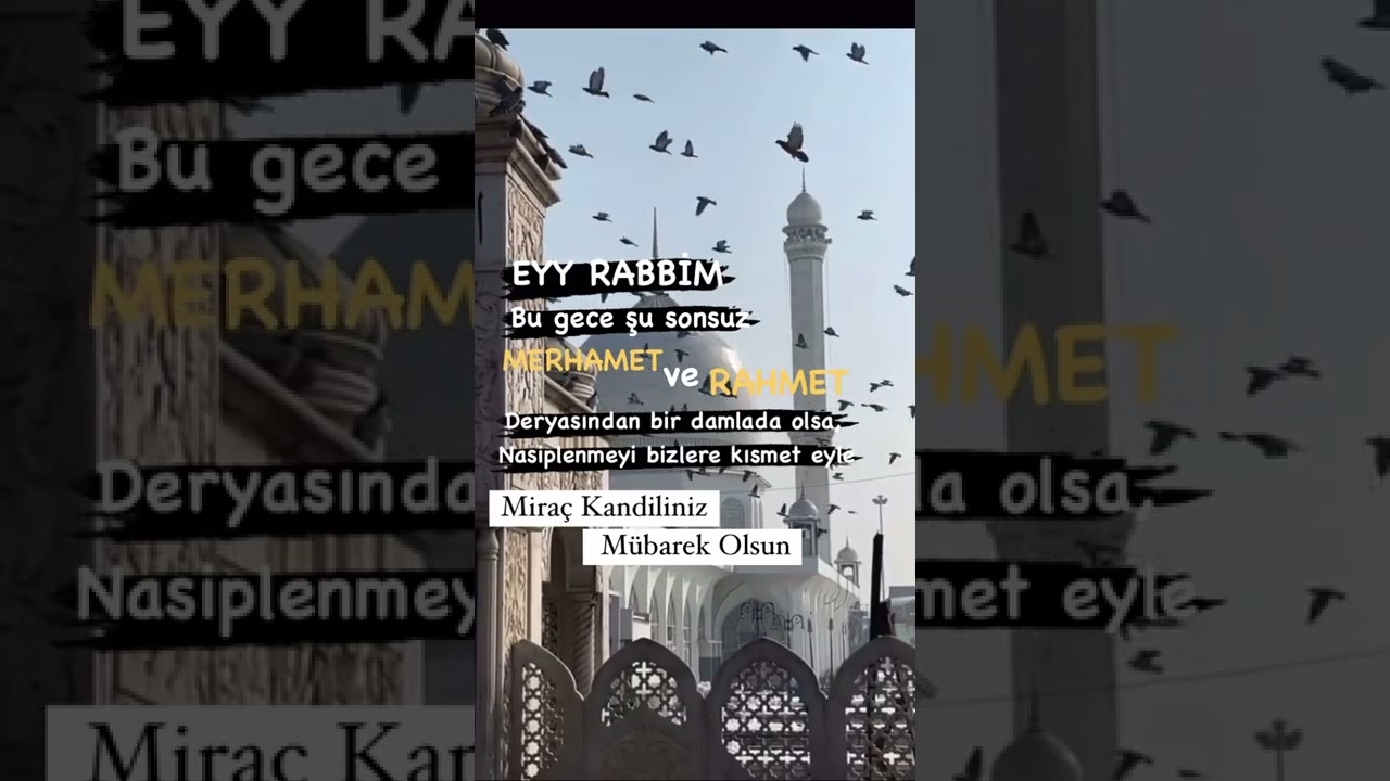 Miraç kandili videosu #durum #whatsapp #shorts #dinivideo #ilahi