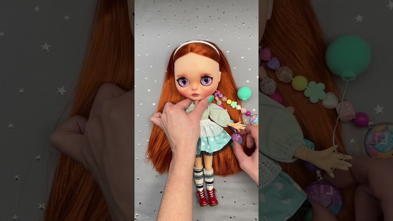 Mira lo que ocurre si tiras de sus cuerdas🤭 #kawaii #doll #muñecas #blythe #blythedoll