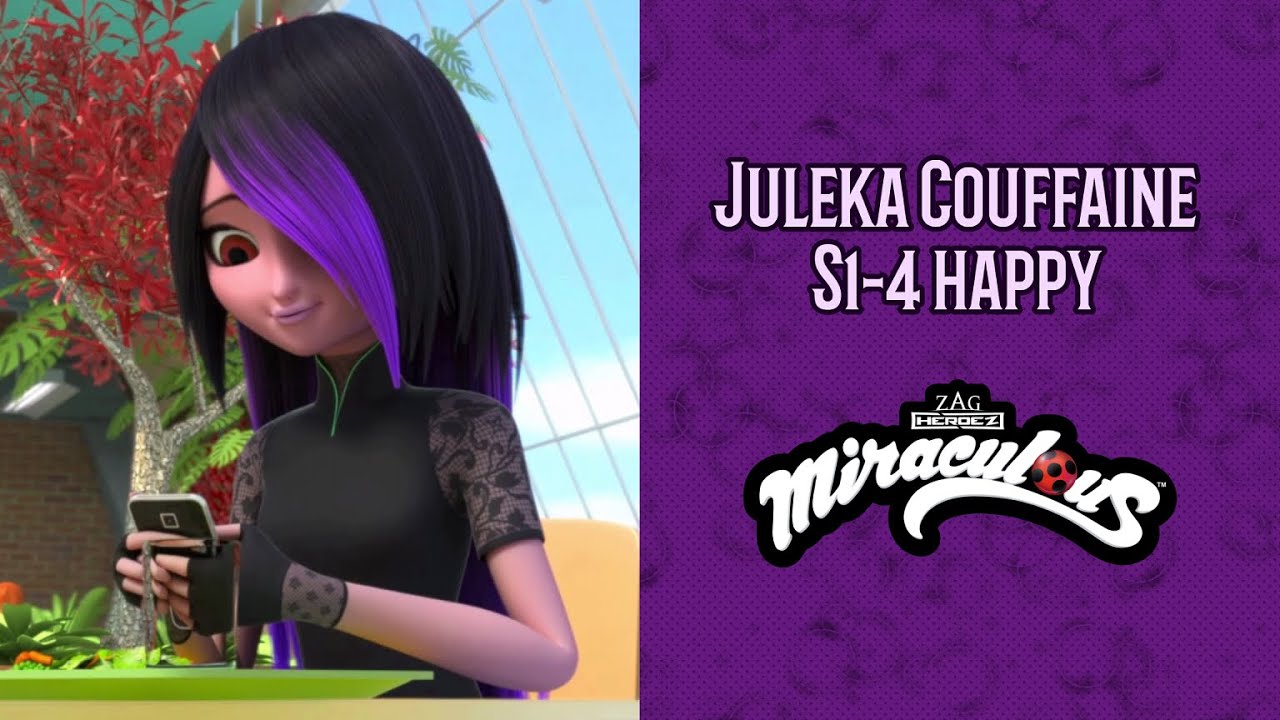 Miraculous - Juleka Couffaine happy scenes (s1-4)