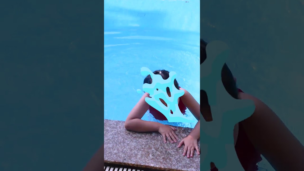 Mirin jumps to save her sister in swimming pool 😂😍😂 Shorts Miss Mirin