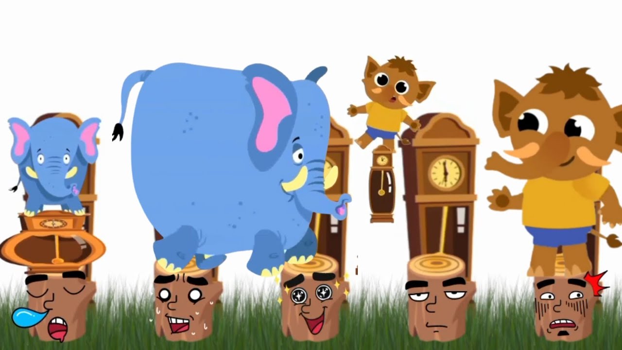 Mischievous Mammoth And Elephant Scene - Hickory Dickory Dock Parody And Video Effects