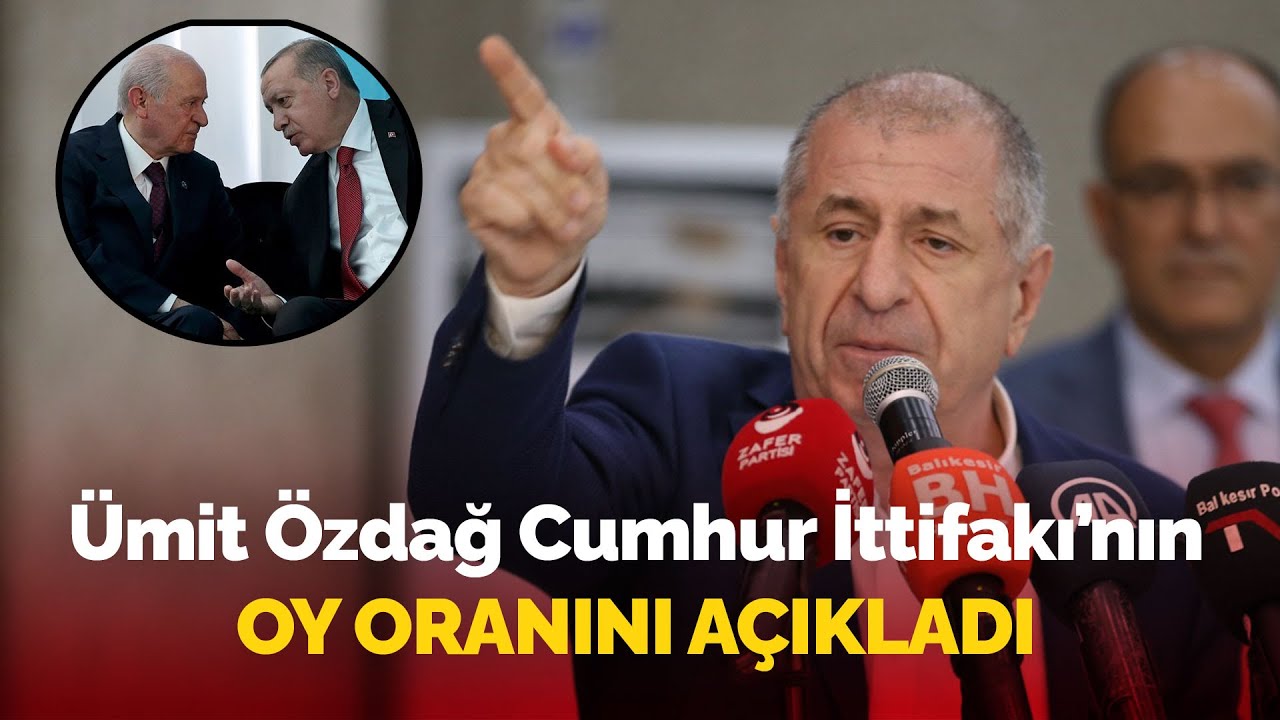 Ümit Özdağ'dan çok konuşulacak 'erken seçim' açıklaması: Cumhur İttifakı'nın oy oranını açıkladı