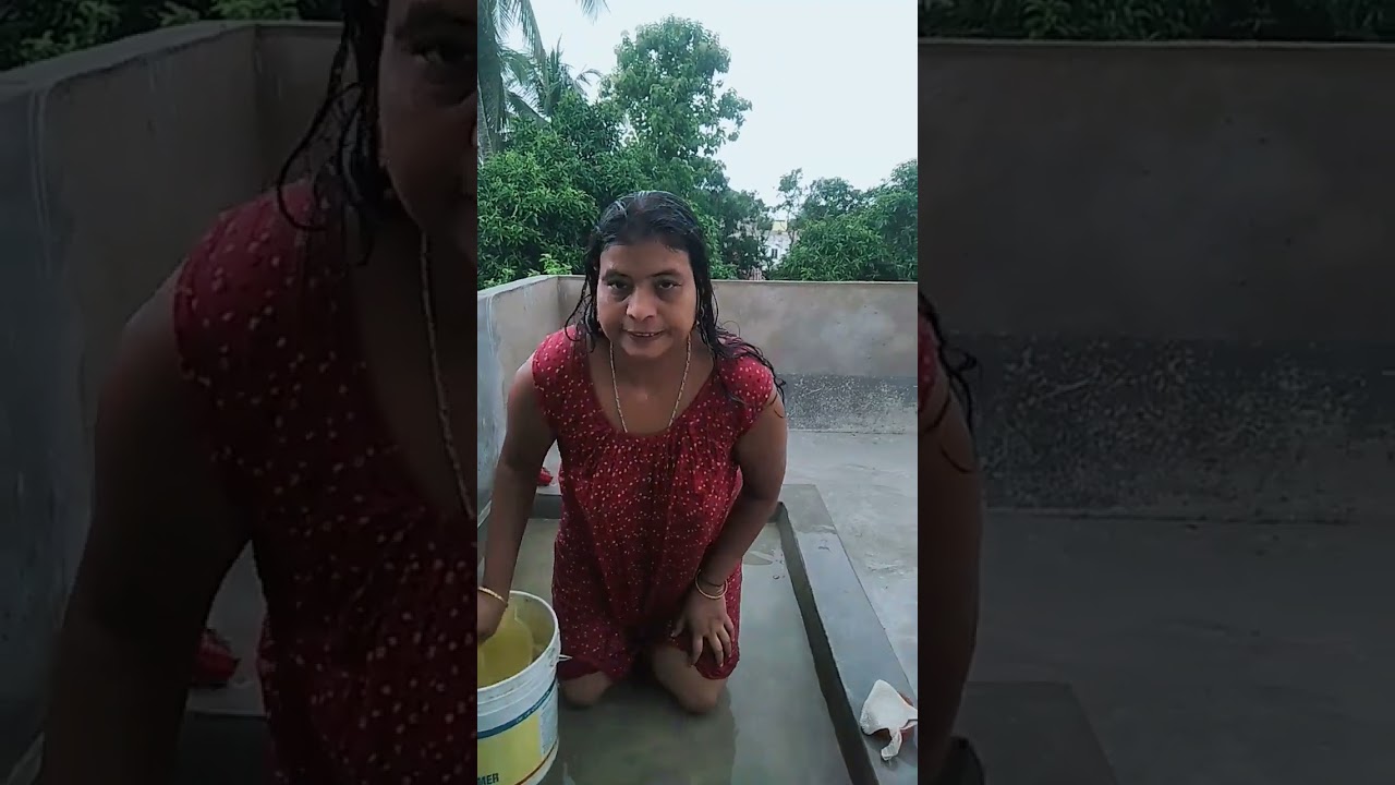 mithu biswas hot bathing #bathing