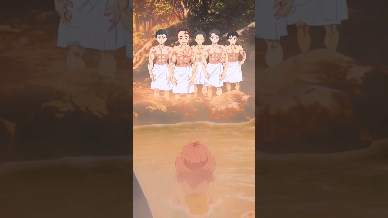 Mitsuri Kanroji & Tanjiro Bath Scene 💖 | Love Hashira & Demon Slayers 温泉シーン | Kimetsu no Yaiba