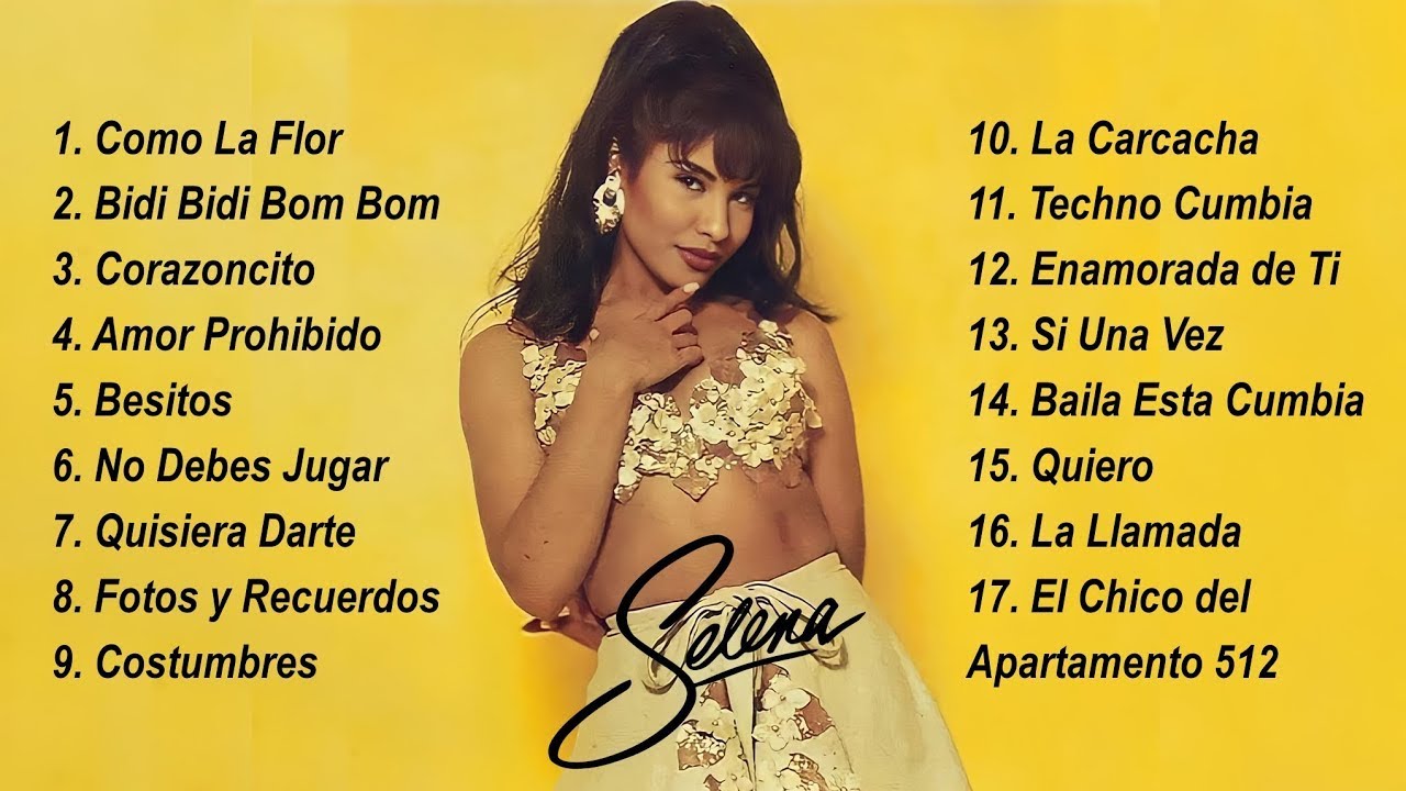 MIX SELENA QUINTANILLA - Éxitos (Como Una Flor, Si Una Vez, Amor Prohibido, Bidi Bom)